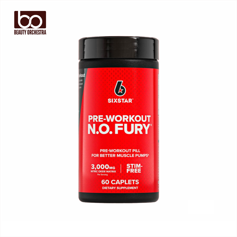 Picture of Six Star Nitric Oxide for Men & Women Muscle Builder 3000 mg 60 Caplets (Pre Workout, N.O. FURY)