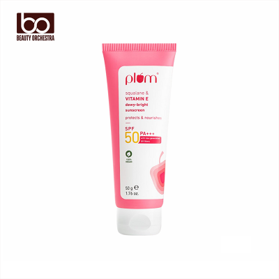 Picture of Plum Squalane & Vitamin E Dewy-Bright Sunscreen Spf 50 Pa+++ 50 G