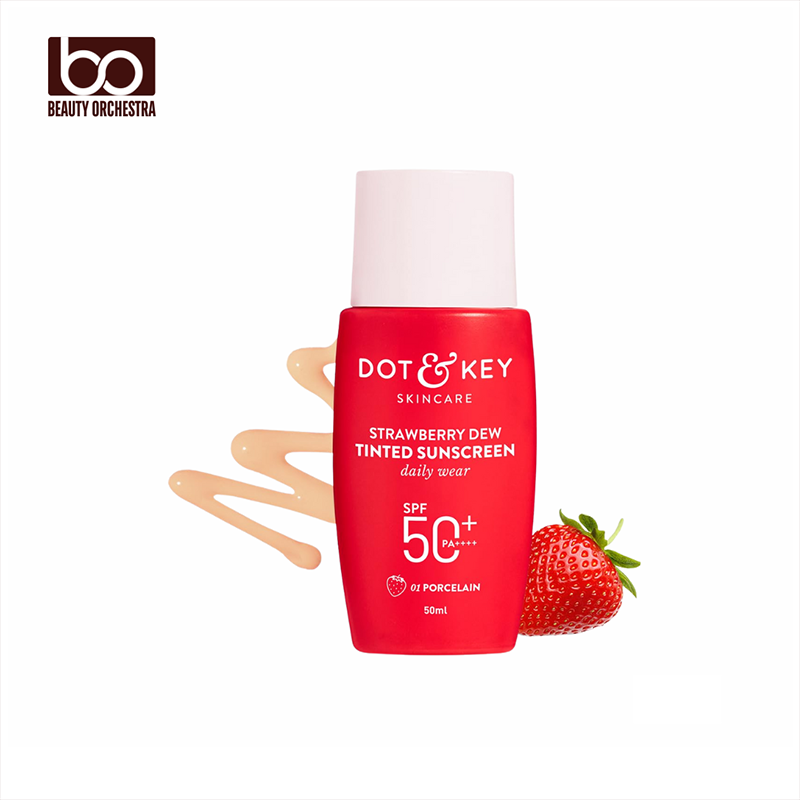 Picture of Dot & Key Strawberry Dew Tinted Sunscreen SPF 50+ Pa++++ - 01 Porcelain Protection Against UA/UB 50ml