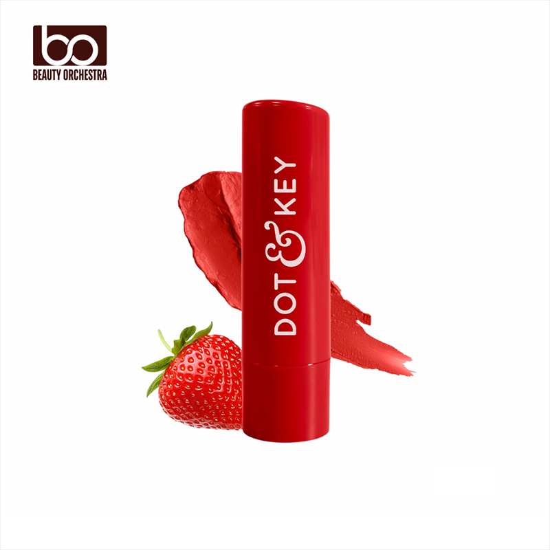Picture of Dot & Key Barrier Repair Hydrating Lip Balm SPF 50 Strawberry Red Repairs Damaged Lip Barrier High Tinted 4.5 gm