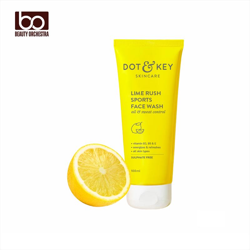 Picture of DOT & KEY Lime Rush Sports Face Wash Deep Cleans Oil, Sweat & Dirt For Refreshingly Clean & Oil Free Skin For All Skin Types- 100Ml