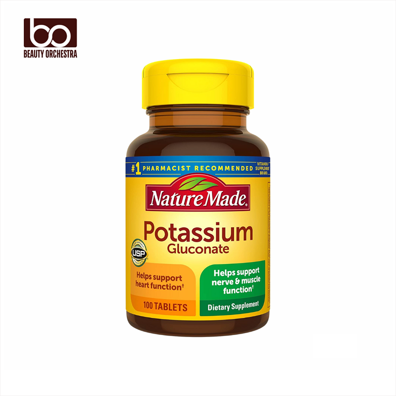 Picture of Nature Made Potassium Gluconate 550 mg Dietary Supplement for Heart Health Support 100 Tablets