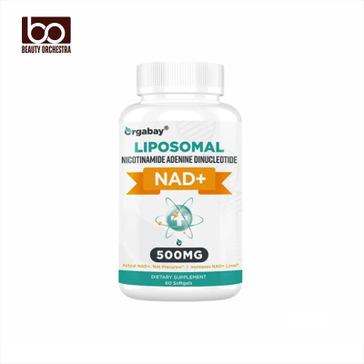 Picture of Orgabay Liposomal NAD+ Supplement 500 mg High Absorption Boost NAD+ with TMG 250 mg Actual NAD Plus More Efficient Than Nicotinamide Riboside Support Cellular Energy Healthy Aging 60 Softgels