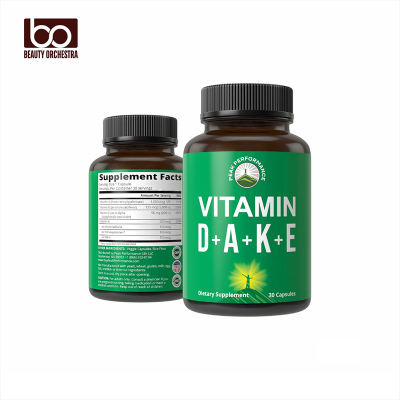 Picture of Peak Performance Vitamins D 5,000 iu + A + K + E All In 1 Easy to Swallow Vegan Capsule ADK Vitamin Supplement With E D3 K2 Essential Vitamins For Mood, Immune, Bone, Vision, Heart - 30 Capsules