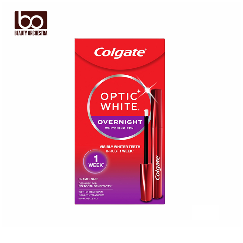 Picture of Colgate Optic White Overnight Teeth Whitening Pen, Teeth Stain Remover to Whiten Teeth, 35 Nightly Treatments, 0.08 Fl Oz (Made In USA)