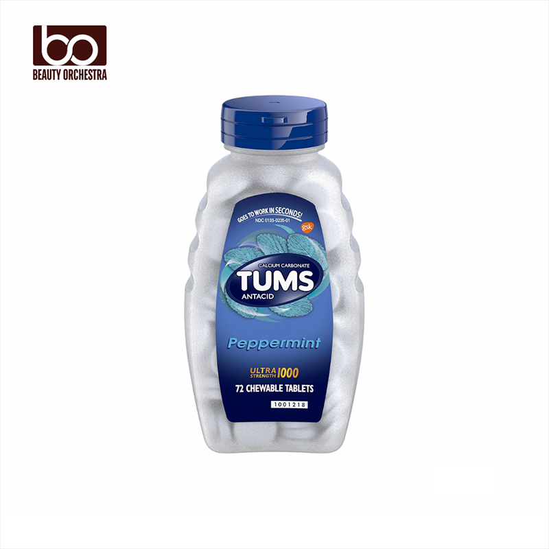 Picture of TUMS Ultra Strength Chewable Antacid Tablets for Heartburn Relief Peppermint - 72 Count