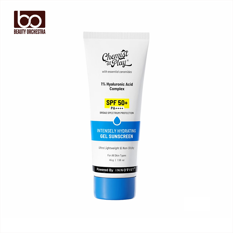 Picture of Chemist at Play Intensely Hydrating Gel Sunscreen SPF 50+ PA++++ With Hyaluronic Acid & Ceramides for Normal, Dry, Oily, Combination skin types 45gm