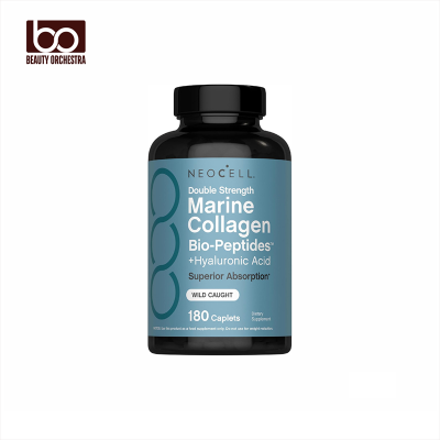 Picture of NeoCell Marine Collagen Peptides 180 Caplets with Hyaluronic Acid Double Strength Formula  Nails, Skin, & Hair