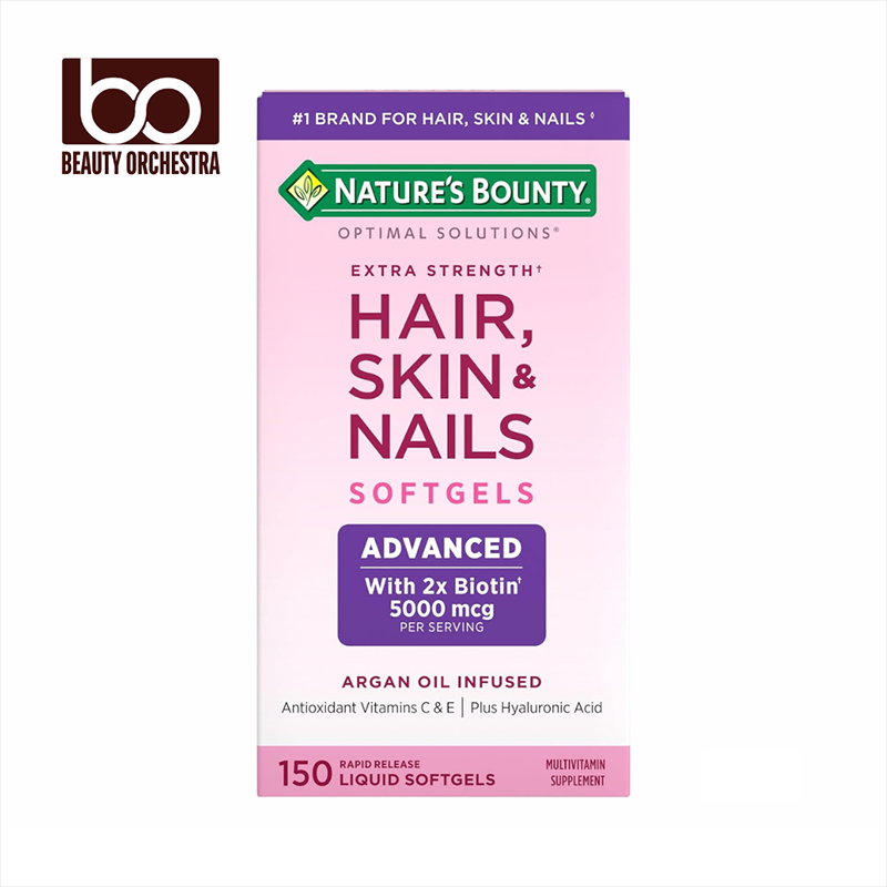 Picture of Nature's Bounty Extra Strength Hair, Skin & Nails 5000 mcg - 150 Softgels