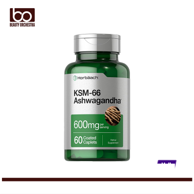 Picture of Horbaach KSM-66 Ash-wagandha 600mg with L-Theanine 60 Coated Caplets