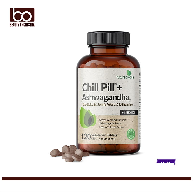 Picture of Futurebiotics Chill Pill + Ash-wa-gandha Rhodiola St. John’s Wort & L-Theanine 120 Vegetarian Tablets