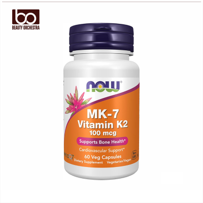 Picture of NOW MK-7 Vitamin K-2 100 mcg Cardiovascular Support Supports Bone Health 60 Veg Capsules