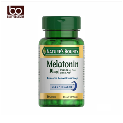 Picture of Nature's Bounty Melatonin 100% Drug-Free Sleep Aid Dietary Supplement 10 mg 60 Capsules