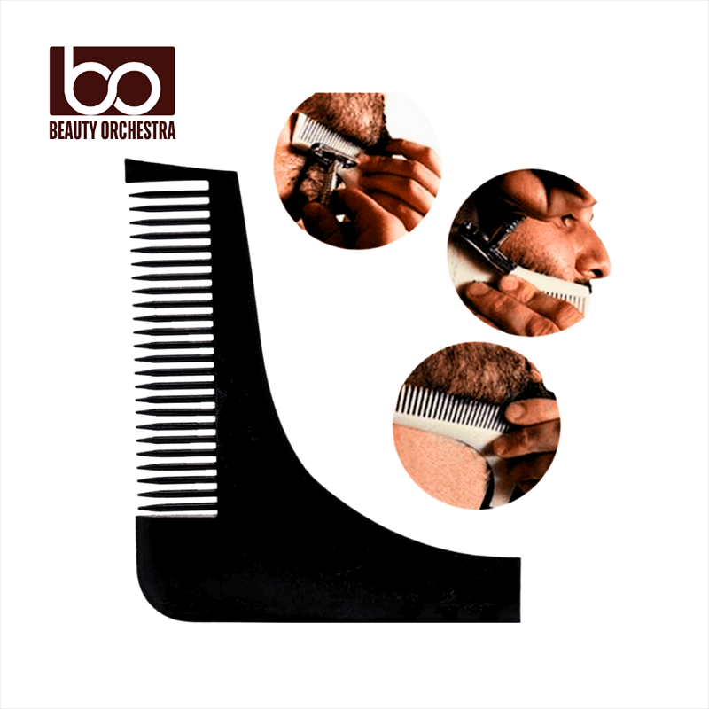 Picture of High Quality Beard Shaper Comb Facial Hair Shaping Tool (Black and Gray)