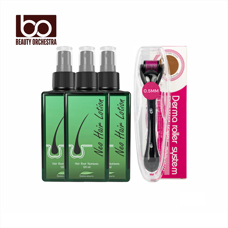Picture of Neo Hair Lotion 3pc With 0.5mm DRS Derma Roller For Awesome Hair Growth