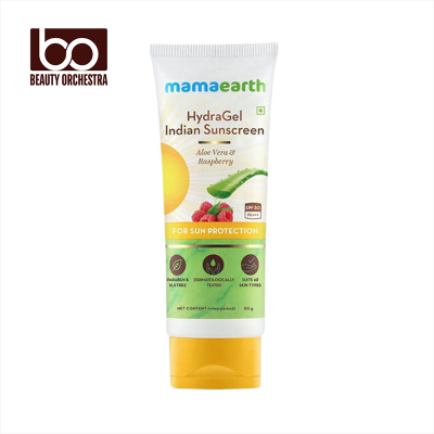 Picture of Mamaearth HydraGel Indian Sunscreen SPF 50, With Aloe Vera & Raspberry, for Sun Protection - 50g