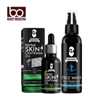 Picture of Muuchstac Herbal Skin Lightening Oil + Ocean Face Wash Combo