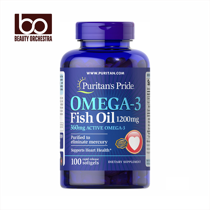 Picture of Puritan's Pride Omega3 Fish Oil 1200 mg - 100 Softgels