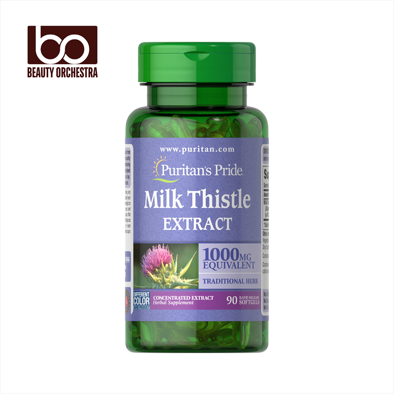 Picture of Puritan's Pride Milk Thistle Extrtact 1000mg - 90 Softgels