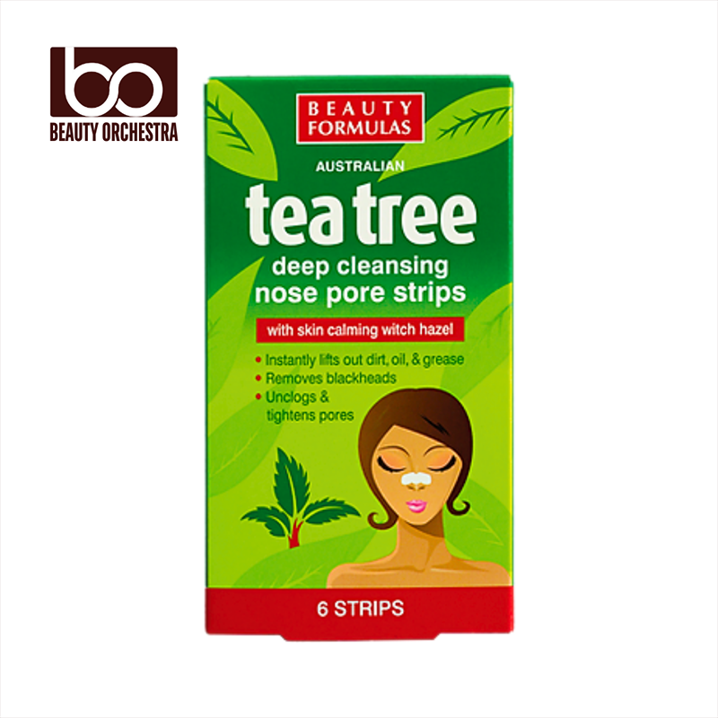 Picture of Beauty Formulas Tea Tree Deep Cleansing Nose Pore Strip - 6 Pieces