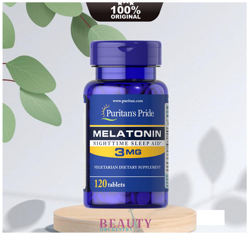 Picture of Puritans Pride Melatonin 3 Mg Tablets -  120 Count
