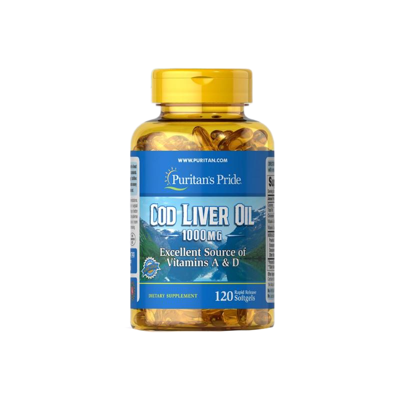 Picture of Puritans Pride Cod Liver Oil, 1000 Mg - 120 Count