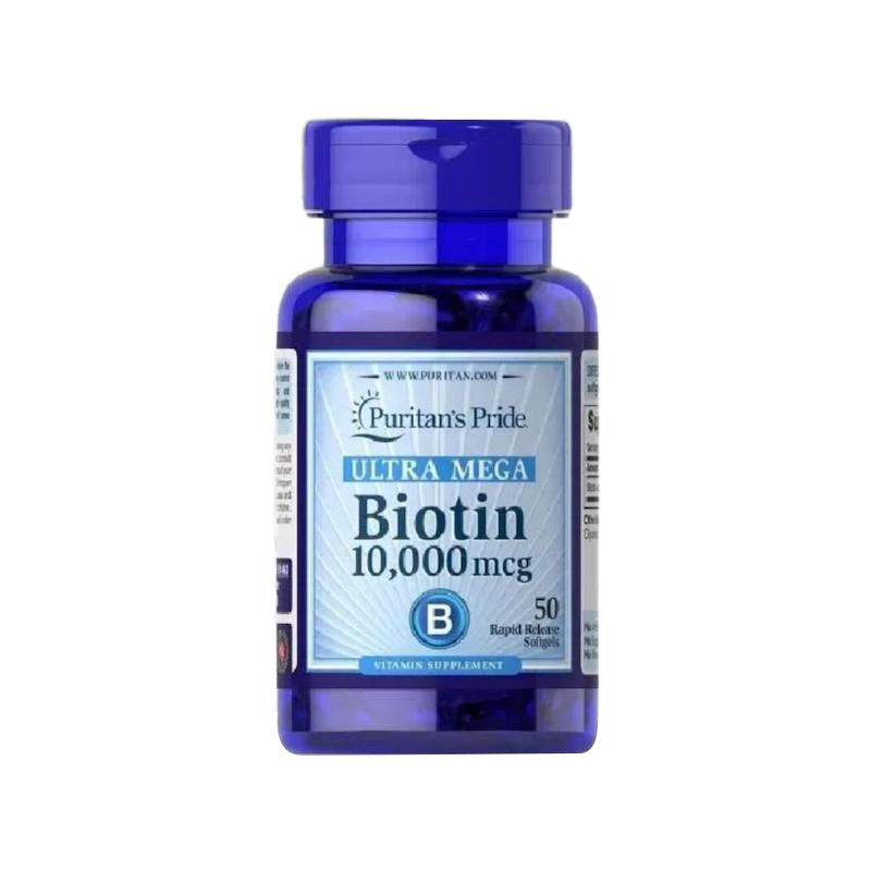 Picture of Puritans Pride Biotin 10000mcg - 50 Softgels