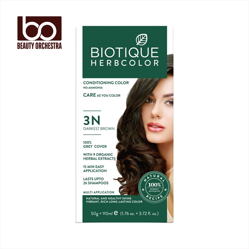 Picture of Biotique Herbcolor 3N Darkest Brown - (50G +110ML)