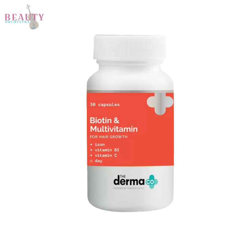 Picture of The Derma Co Biotin & MultiVitamins capsules for Hair Growth - 30 pieces
