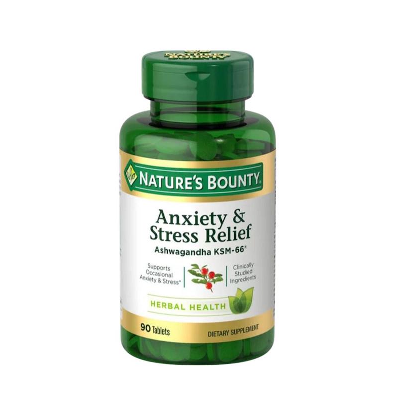 Picture of Nature's Bounty, Anxiety & Stress Relief, Ashwagandha KSM-66 - 90 Tablets