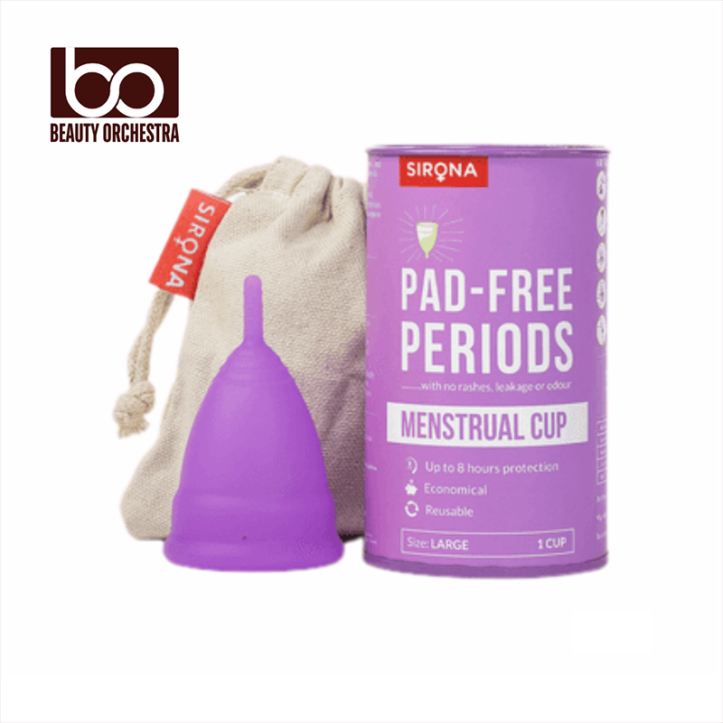 Picture of Sirona Reusable Menstrual Cup With Pouch For Women - Large Size