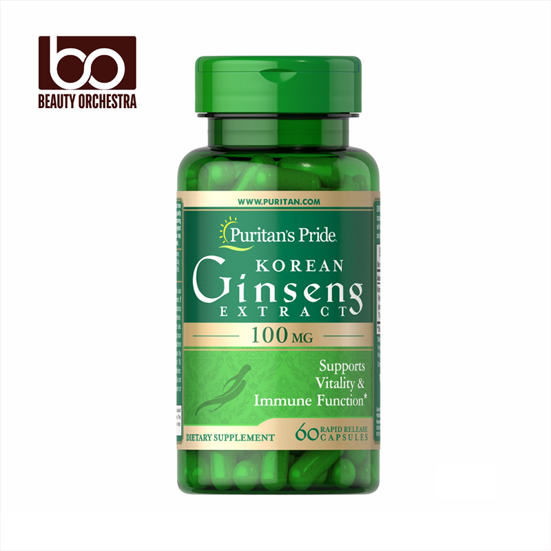 Picture of Puritan's Pride Korean Ginseng Standardized 100 mg - 60 Capsules