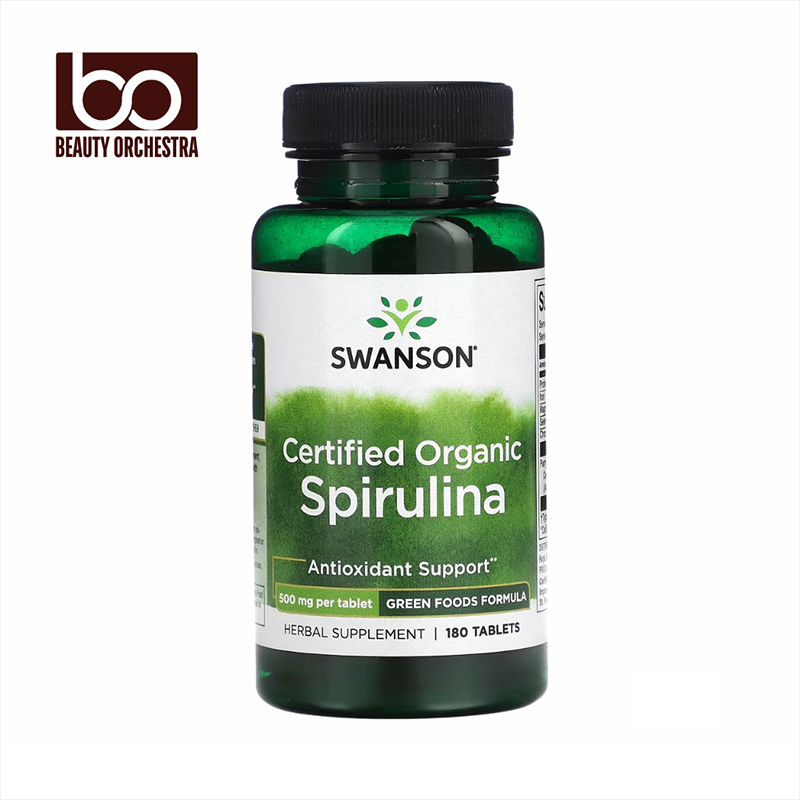 Picture of Swanson Certified Organic Spirulina 500 mg - 180 Tablets
