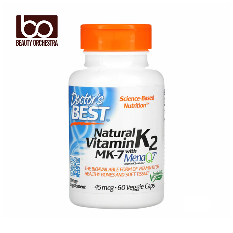 Picture of Doctor's Best Natural Vitamin K2 MK-7 with MenaQ7 45 mcg - 60 Veggie Caps