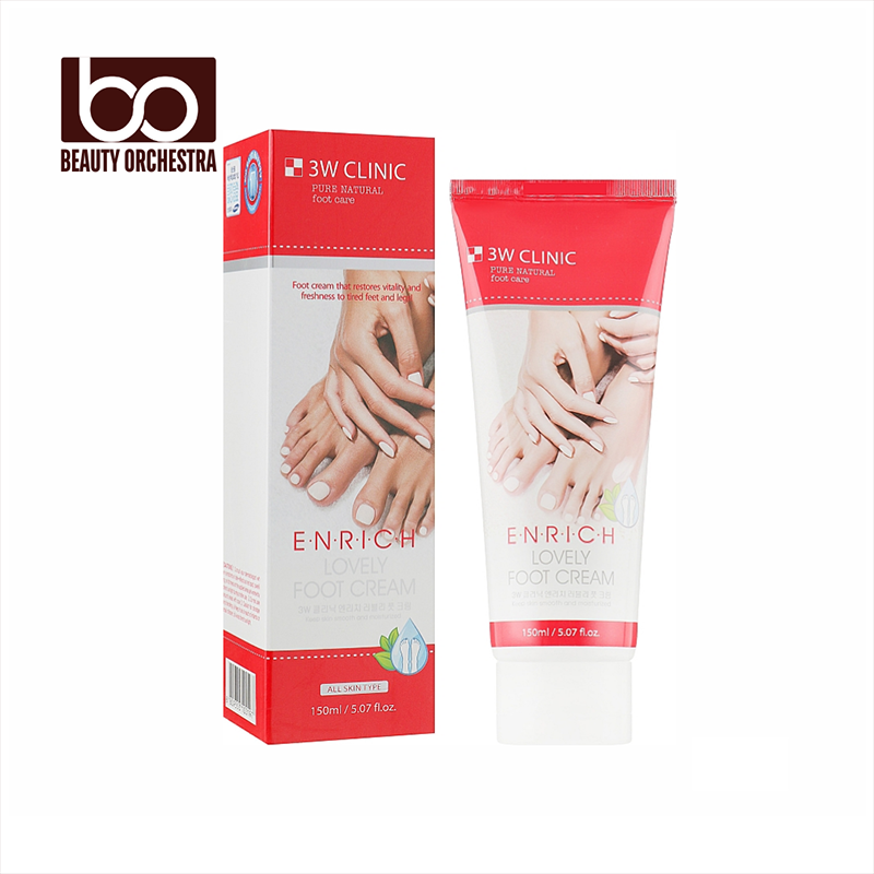 Picture of 3W Clinic Pure Natural Enrich Lovely Foot Cream - 150ml