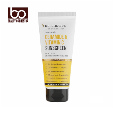 Picture of Dr. Sheth's Ceramide & Vitamin C Sunscreen SPF 50+ PA+++ - 50g