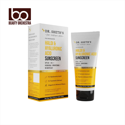 Picture of Dr. Sheth's Haldi & Hyaluronic Acid Sunscreen SPF 50+ PA+++ - 50g