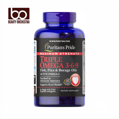 Picture of Puritan's Pride Triple Omega 3-6-9 Fish & Flax Oils - 120 Softgels