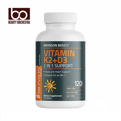 Picture of Bronson  Basics Vitamin K2 + D3 5,000 IU (125 mcg) - 120 Capsules (D3 K2 - USA)