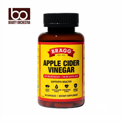 Picture of Bragg Apple Cider Vinegar Capsules - Vitamin D3 & Zinc - 750mg of Acetic Acid - 90 Capsules
