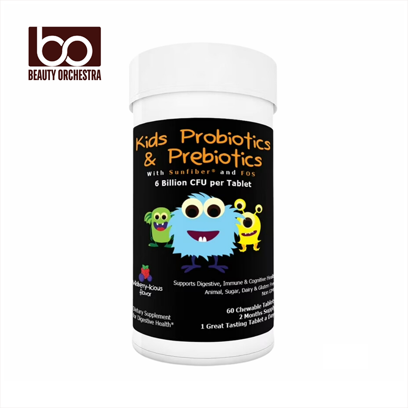 Picture of Intelligent labs 6 Billion CFU Kids / Children's Probiotics with Prebiotics, Sunfiber and Fos, for 10x More Effectiveness. One A Day Great Taste Chewable Probiotic, 2 Months Supply Per Bottle