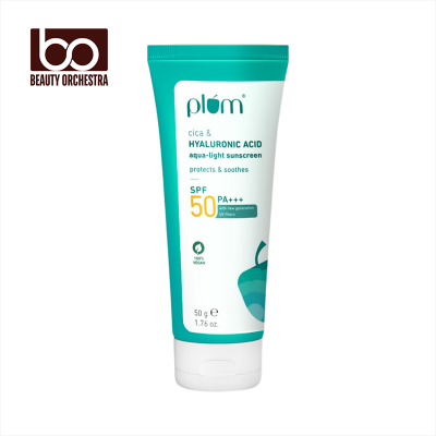 Picture of Plum Cica & Hyaluronic Acid Aqua-Light Sunscreen SPF 50 PA+++ - 50g