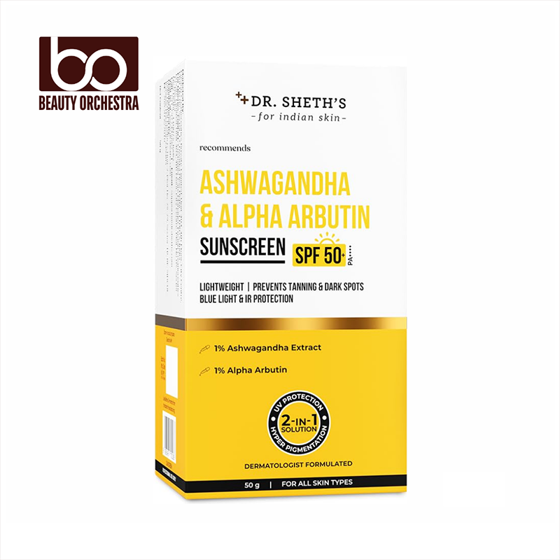 Picture of Dr. Sheth's Ashwagandha & Alpha Arbutin Sunscreen - 50g