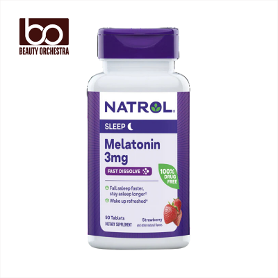 Picture of Natrol Melatonin 3mg Fast Dissolve Strawberry for Better Sleep - 90 Tablets (Exp- Aug 31 2025)