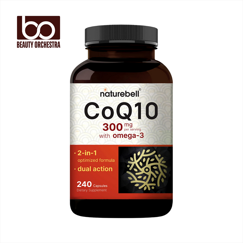 Picture of Naturebell CoQ10 (Ubiquinone) 300mg with Omega 3 Fatty Acids - 240 Capsules