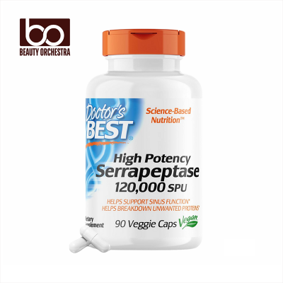 Picture of Doctor's Best High Potency Serrapeptase 120,000 SPU - 90 Veggie Capsules