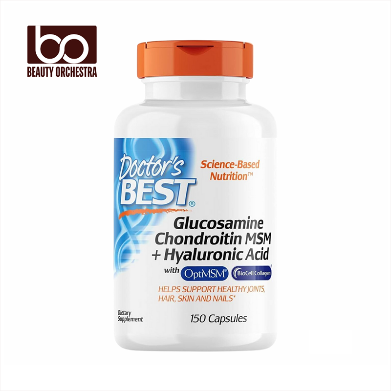 Picture of Doctor's Best Glucosamine Chondroitin MSM + Hyaluronic Acid - 150 Veggie Capsules