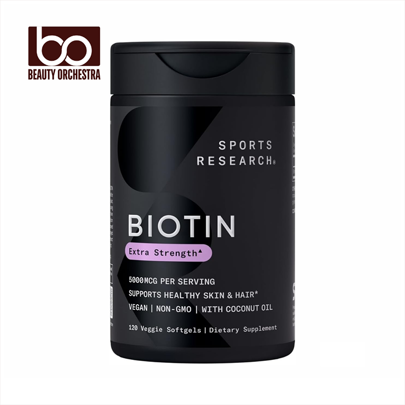 Picture of Sports Research Biotin 5000 mcg  - 120 Veggie Capsules