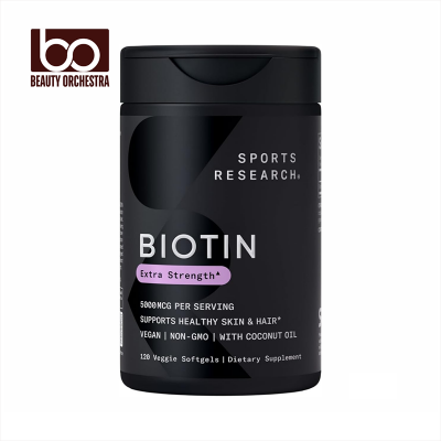 Picture of Sports Research Biotin 5000 mcg  - 120 Veggie Capsules