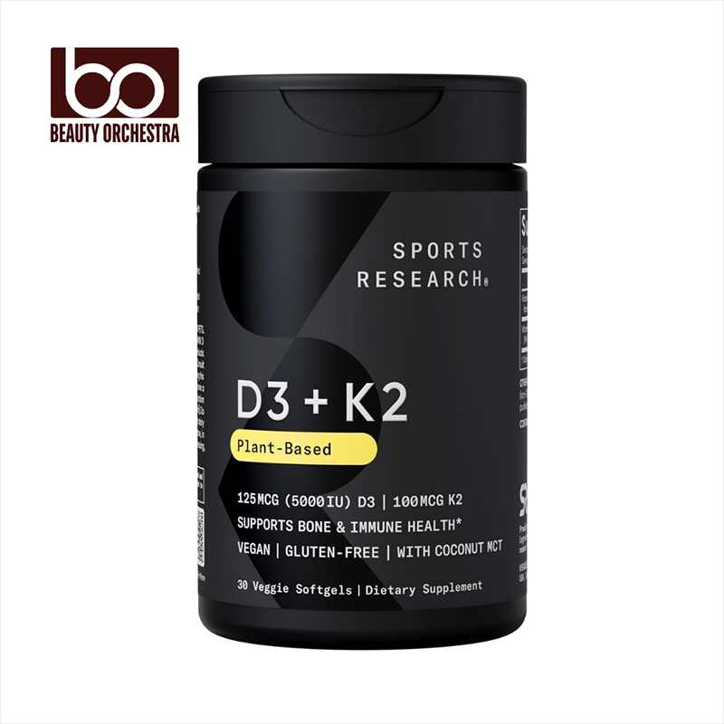 Picture of Sports Research Vitamin D3 + K2 With Coconut MCT Oil - 30 Veggie Softgels (5000iu)